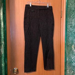 NWOT White House Black Market Jacquard Straight Leg Pressed design